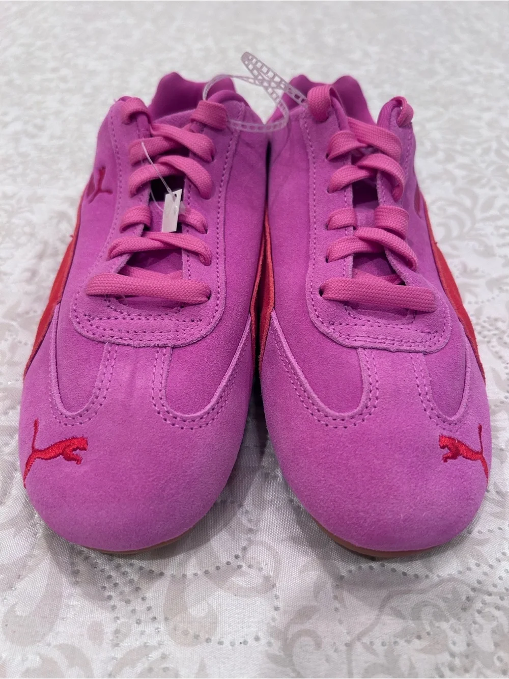 Puma Speedcat OG Casual Shoes Women’s 7.5 Pink Pixel Glowing Red Leather - NWT
